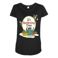 It´s Gardening Time Outfit For Working Garden Work Flower T Shirt Maternity Scoop Neck T-shirt | Artistshot