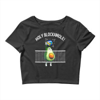 Holy Blockamole Volleyball Shirt Player Blocker Avocado T Shirt Crop Top | Artistshot