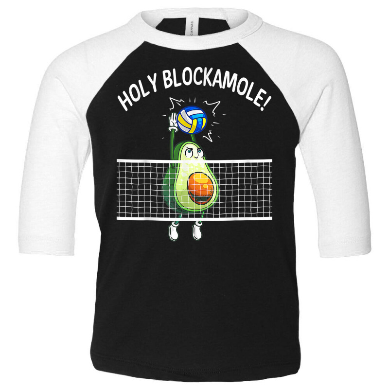 Holy Blockamole Volleyball Shirt Player Blocker Avocado T Shirt Toddler 3/4 Sleeve Tee by dorman | Artistshot