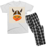 Viking Cat Cat Viking Helmet Emotion Gift  Boy Gift Men's T-shirt Pajama Set | Artistshot