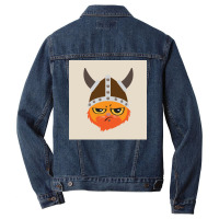 Viking Cat Cat Viking Helmet Emotion Gift  Boy Gift Men Denim Jacket | Artistshot