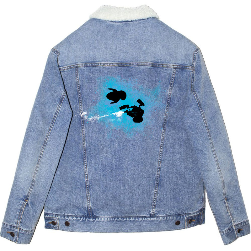 Robots In Space  Girl Love Unisex Sherpa-Lined Denim Jacket by slibobatrouzn | Artistshot