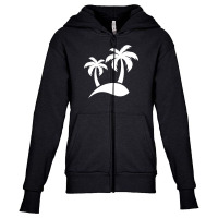 Plant Beach Paradise Youth Zipper Hoodie | Artistshot