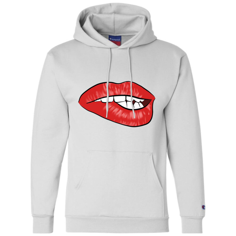 Kiss Fun Art Design - Red Lips Champion Hoodie | Artistshot