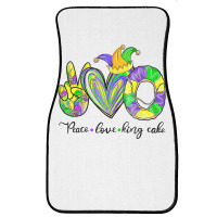 Peace Love King Cake Mardi Gras,king Cake, Mardi Gras T Shirt Front Car Mat | Artistshot