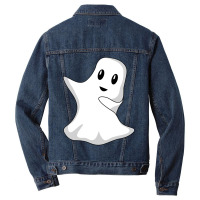 Funny Dabbing Ghost Halloween Dab   Halloween Tees Men Denim Jacket | Artistshot