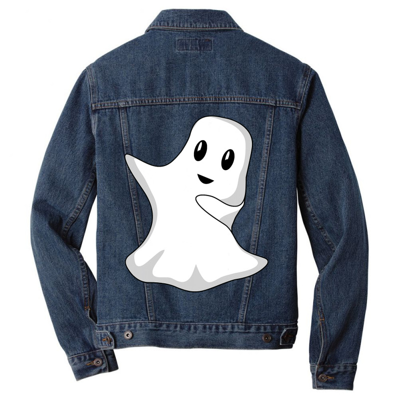 Funny Dabbing Ghost Halloween Dab   Halloween Tees Men Denim Jacket | Artistshot