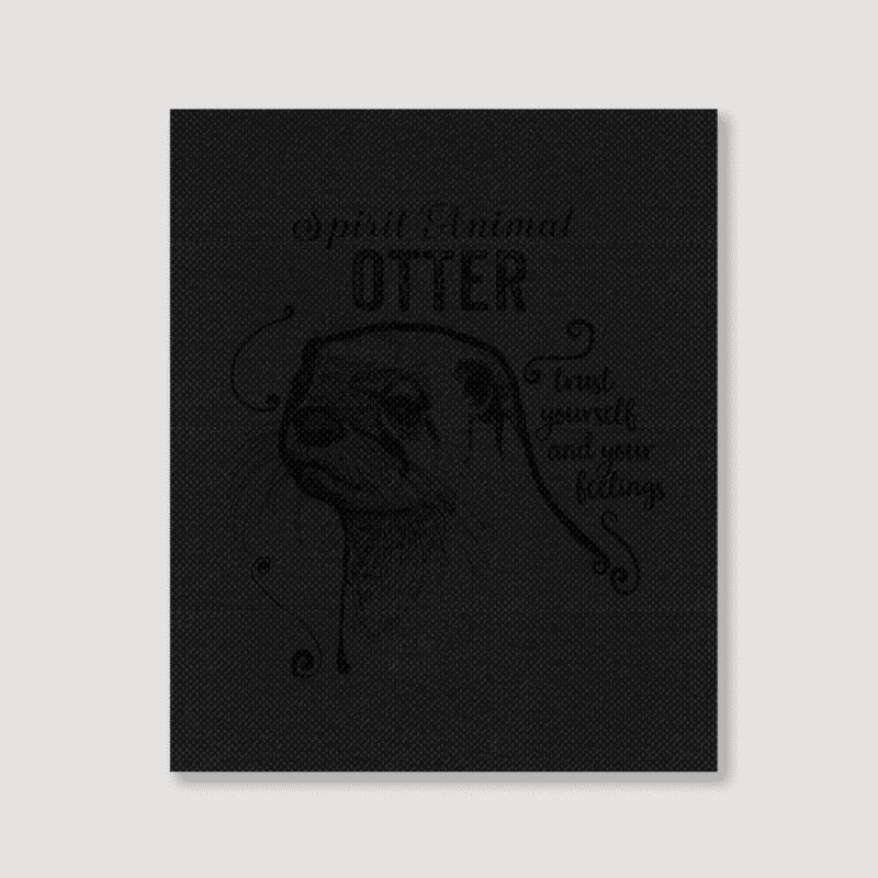 Trending Spirit Animal - Otter Black Portrait Canvas Print | Artistshot