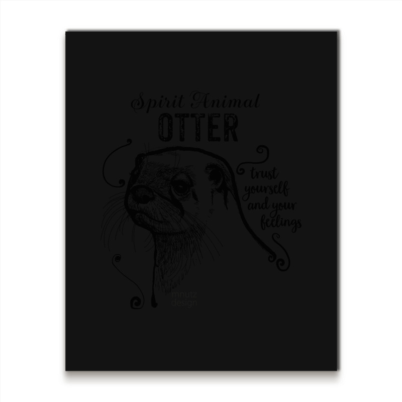 Trending Spirit Animal - Otter Black Metal Print Vertical | Artistshot