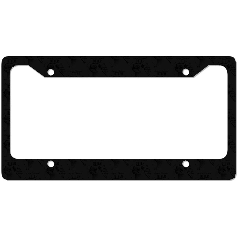 Trending Spirit Animal - Otter Black License Plate Frame | Artistshot