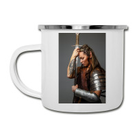 Viking Warrior Elf Woman Strong Goddess Female  Vintage Red Camper Cup | Artistshot