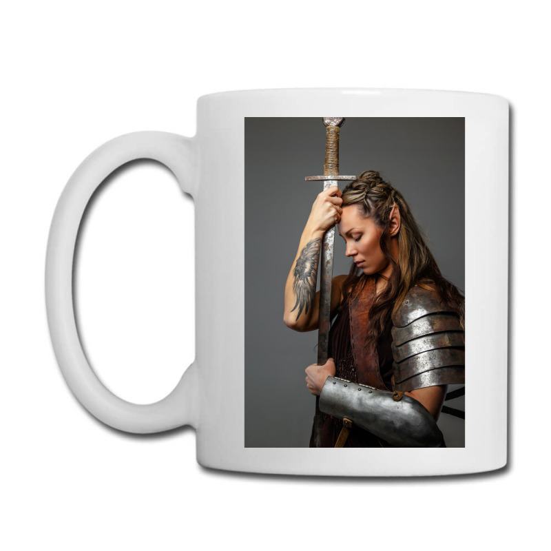 Viking Warrior Elf Woman Strong Goddess Female  Vintage Red Coffee Mug | Artistshot