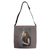 Viking Warrior Elf Woman Strong Goddess Female  Vintage Red Adjustable Strap Totes | Artistshot