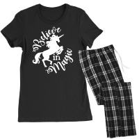 Believe In Magic Funny Unicorn Women's Pajamas Set | Artistshot