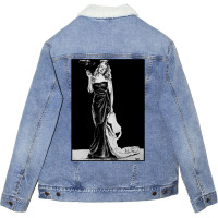 Gilda Fitted Vneck Aesthetic Love Unisex Sherpa-lined Denim Jacket | Artistshot