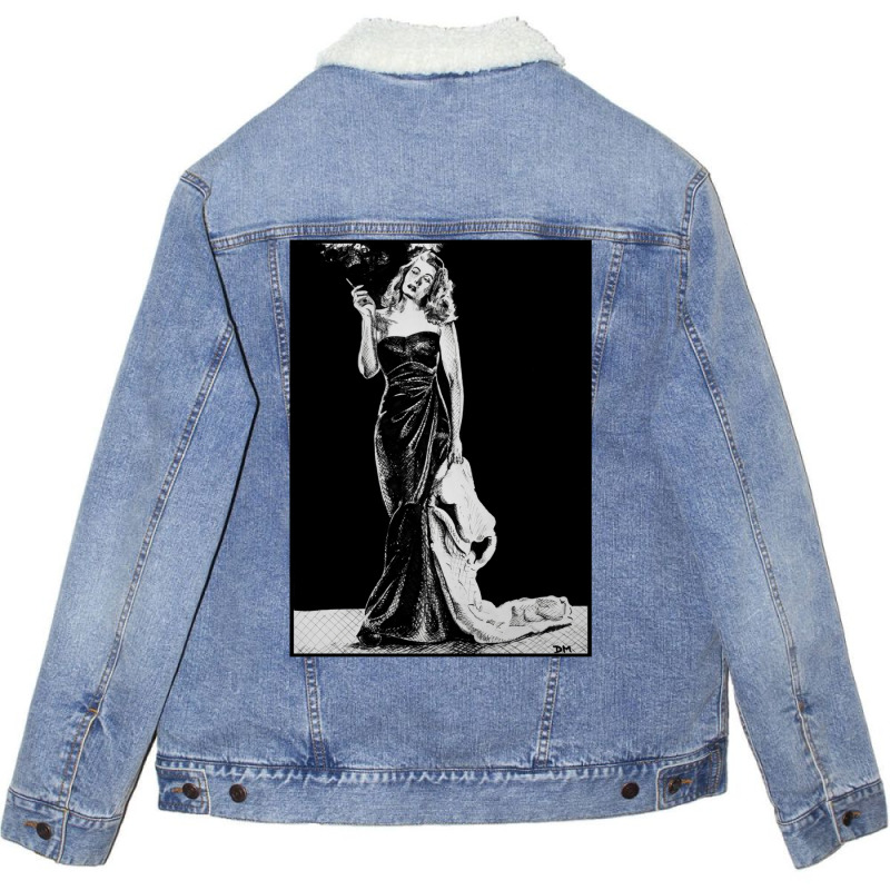 Gilda Fitted Vneck Aesthetic Love Unisex Sherpa-Lined Denim Jacket by nozademk | Artistshot