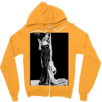 Gilda Fitted Vneck Aesthetic Love Zipper Hoodie | Artistshot