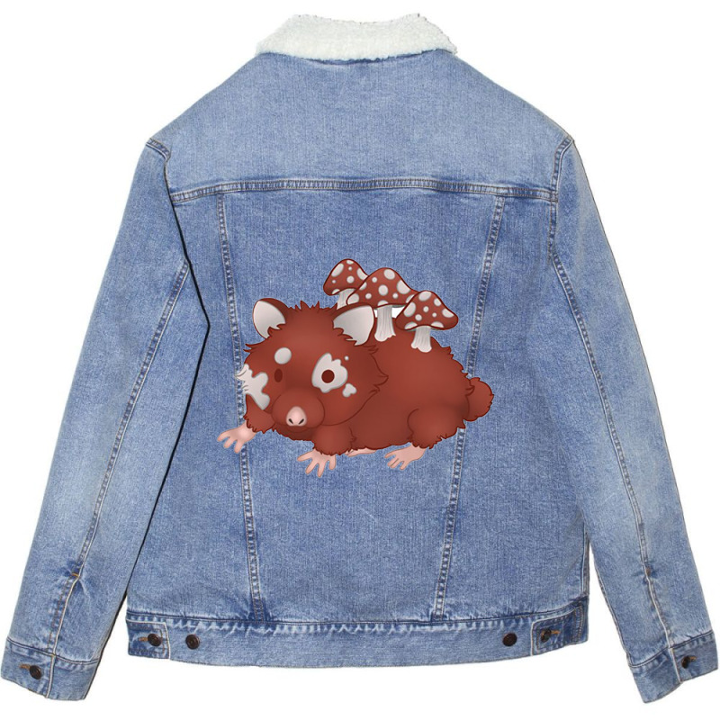 Mooshroom Mushroom Syrian Hamster Unisex Sherpa-lined Denim Jacket | Artistshot