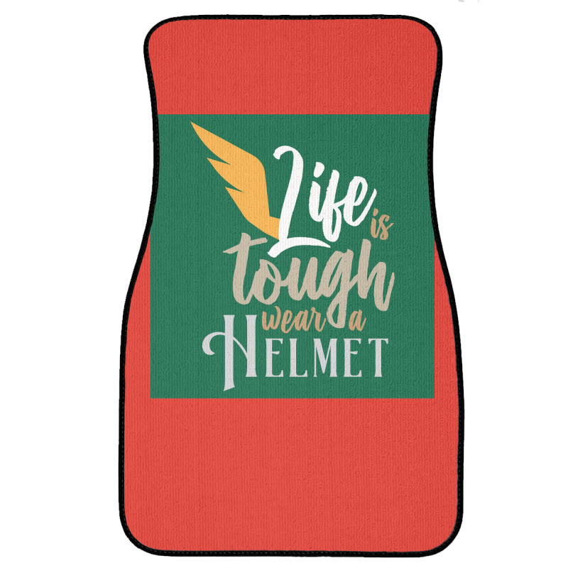 Vikings Life Is Tough Wear A Helmet Gift Idea  Humor Gift Front Car Mat | Artistshot