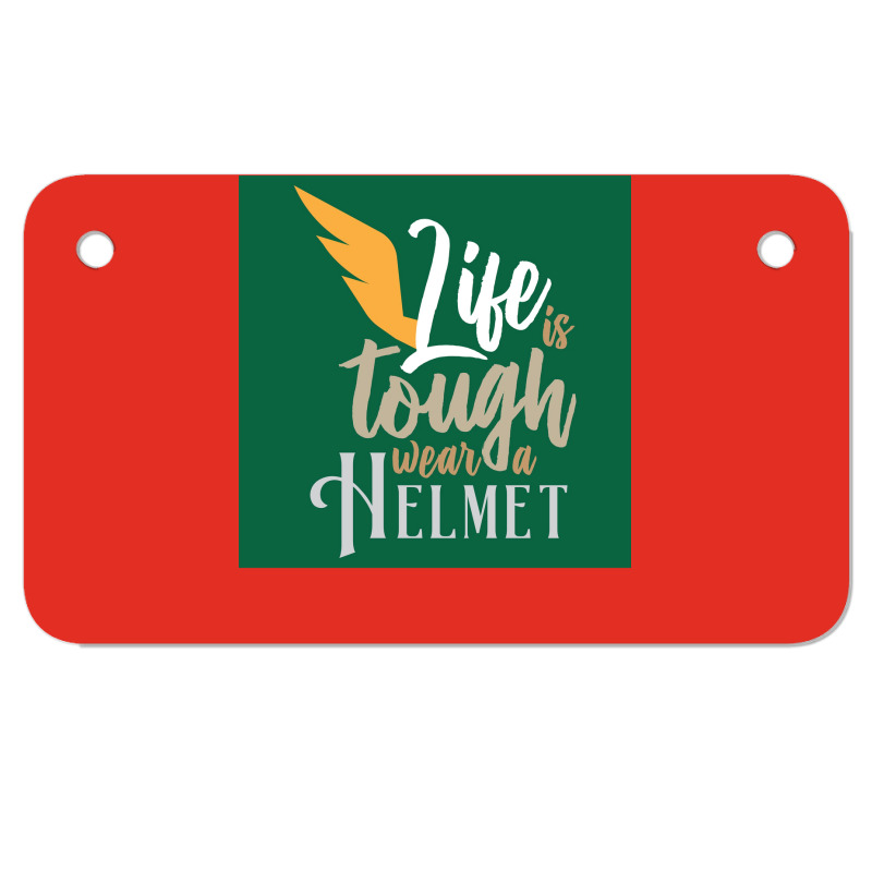 Vikings Life Is Tough Wear A Helmet Gift Idea  Humor Gift Motorcycle License Plate | Artistshot