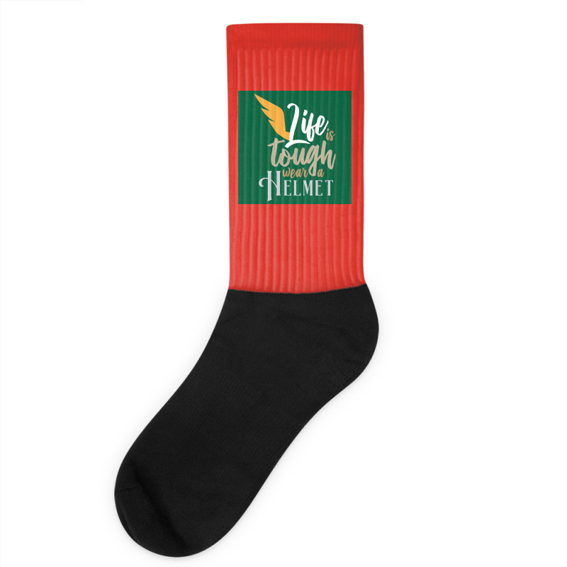 Vikings Life Is Tough Wear A Helmet Gift Idea  Humor Gift Socks | Artistshot