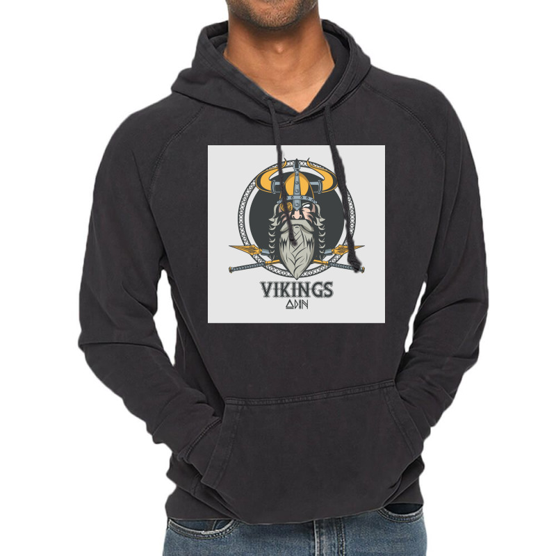 Vikings  Retro Blue Vintage Vintage Hoodie | Artistshot