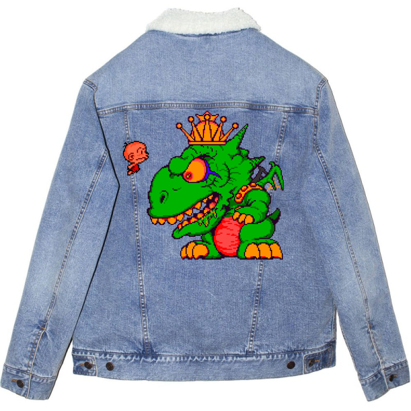 Bonk Vs King Drool Unisex Sherpa-lined Denim Jacket | Artistshot