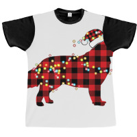 Newfoundland Dog Christmas Red Plaid Pajamas Graphic T-shirt | Artistshot