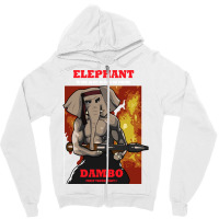 Dambo First Trunk   Yellow Cute Zipper Hoodie | Artistshot