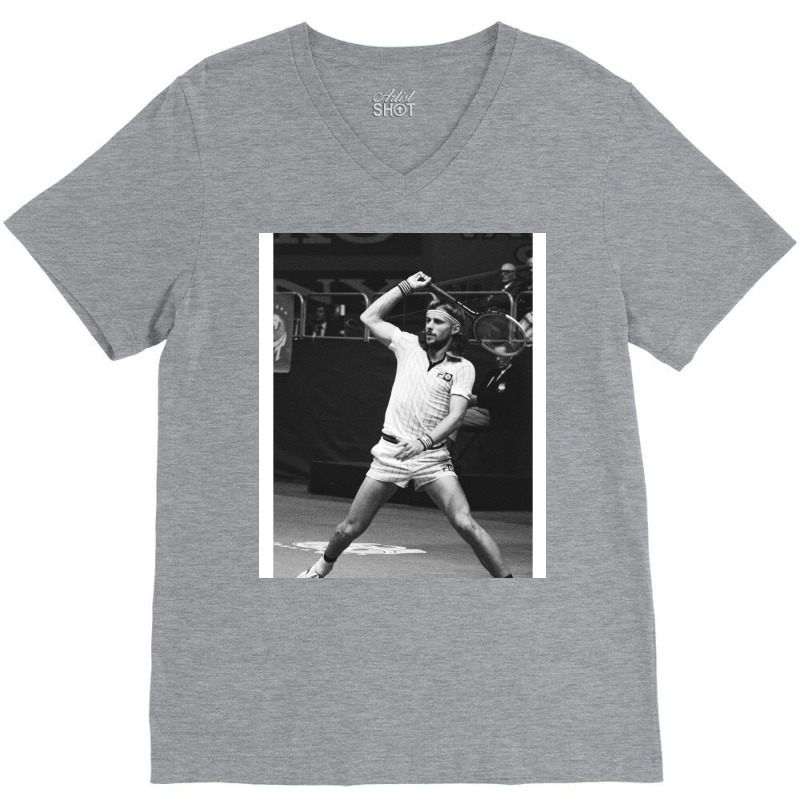 Borg The Ice Man Tennis Legend V-neck Tee | Artistshot