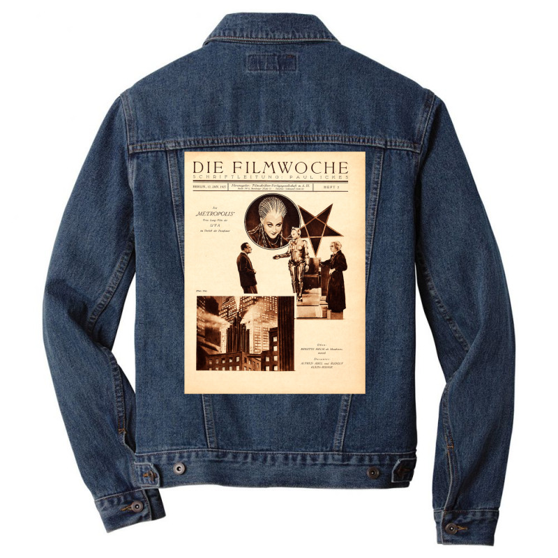 Metropolis 1927  Fritz Lang  Alternative Vintage Movie Poster Classic Men Denim Jacket | Artistshot