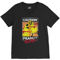 Trending Food Intolerance Caution Peanut Allergy Food Allergy V-neck Tee | Artistshot