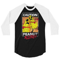 Trending Food Intolerance Caution Peanut Allergy Food Allergy 3/4 Sleeve Shirt | Artistshot