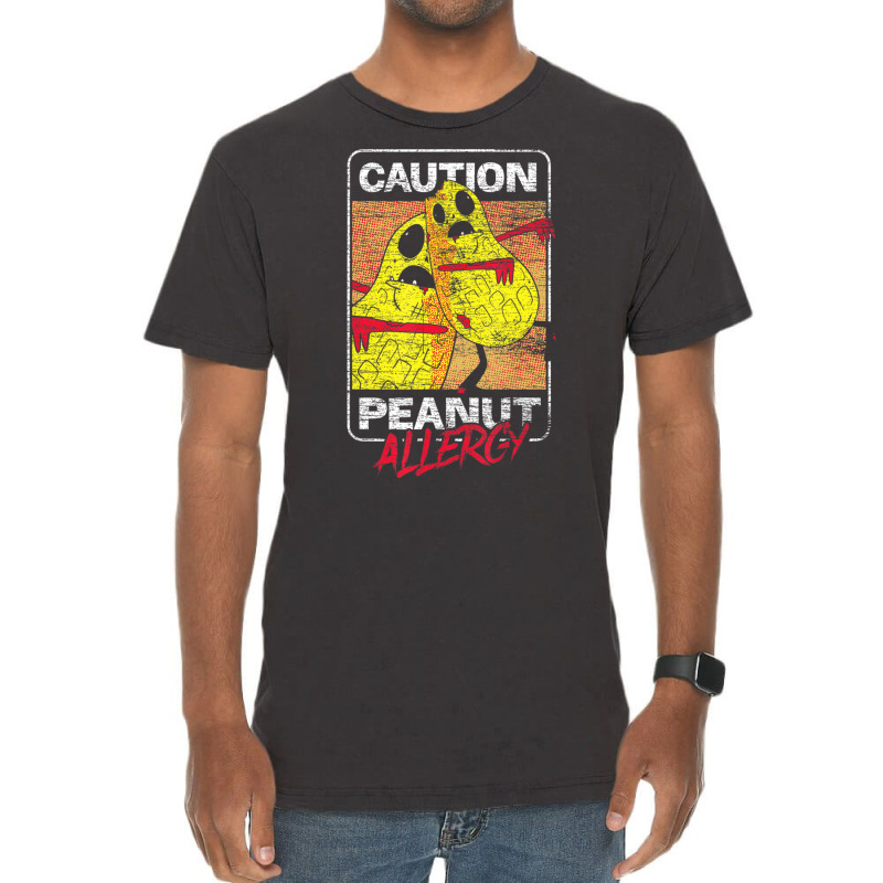 Trending Food Intolerance Caution Peanut Allergy Food Allergy Vintage T-Shirt by Karyn Love | Artistshot