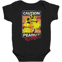 Trending Food Intolerance Caution Peanut Allergy Food Allergy Baby Bodysuit | Artistshot