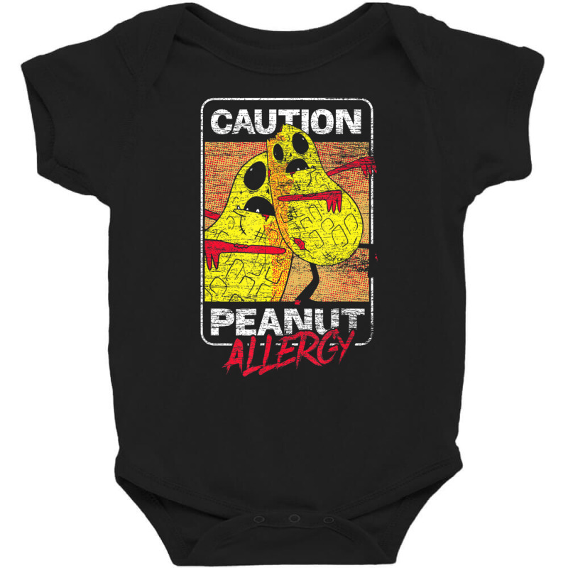 Trending Food Intolerance Caution Peanut Allergy Food Allergy Baby Bodysuit by Karyn Love | Artistshot