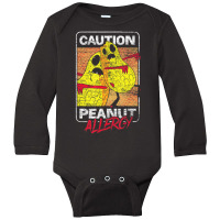 Trending Food Intolerance Caution Peanut Allergy Food Allergy Long Sleeve Baby Bodysuit | Artistshot