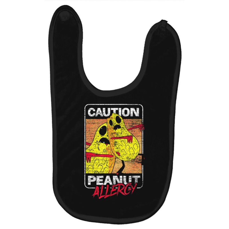 Trending Food Intolerance Caution Peanut Allergy Food Allergy Baby Bibs by Karyn Love | Artistshot