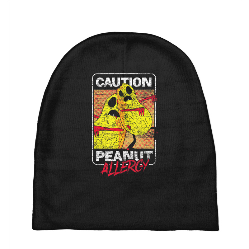 Trending Food Intolerance Caution Peanut Allergy Food Allergy Baby Beanies by Karyn Love | Artistshot