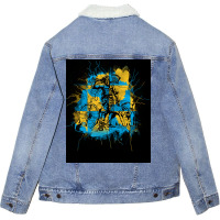 Wolf Viking Norse Mythology Ornate Wolves Odin  Blue Humor Unisex Sherpa-lined Denim Jacket | Artistshot