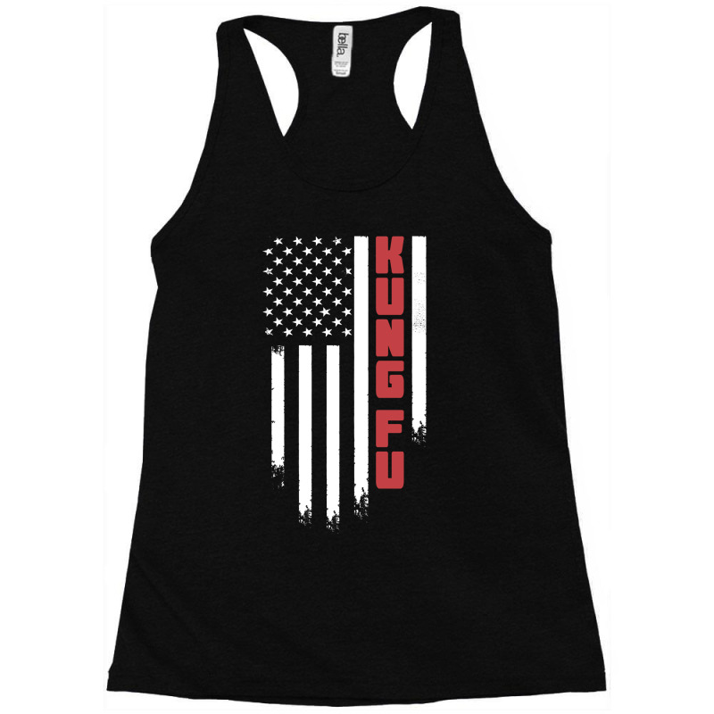 Kung Fu American Usa Flag | Kung Fu Martial Art T-shirt Racerback Tank by John Phillips | Artistshot