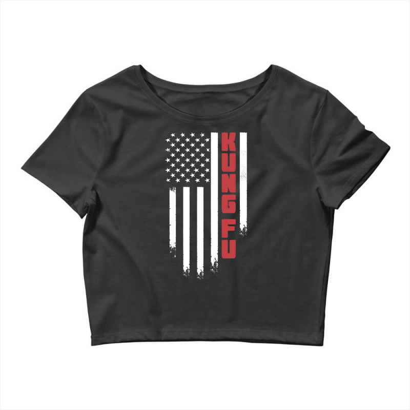 Kung Fu American Usa Flag | Kung Fu Martial Art T-shirt Crop Top by John Phillips | Artistshot