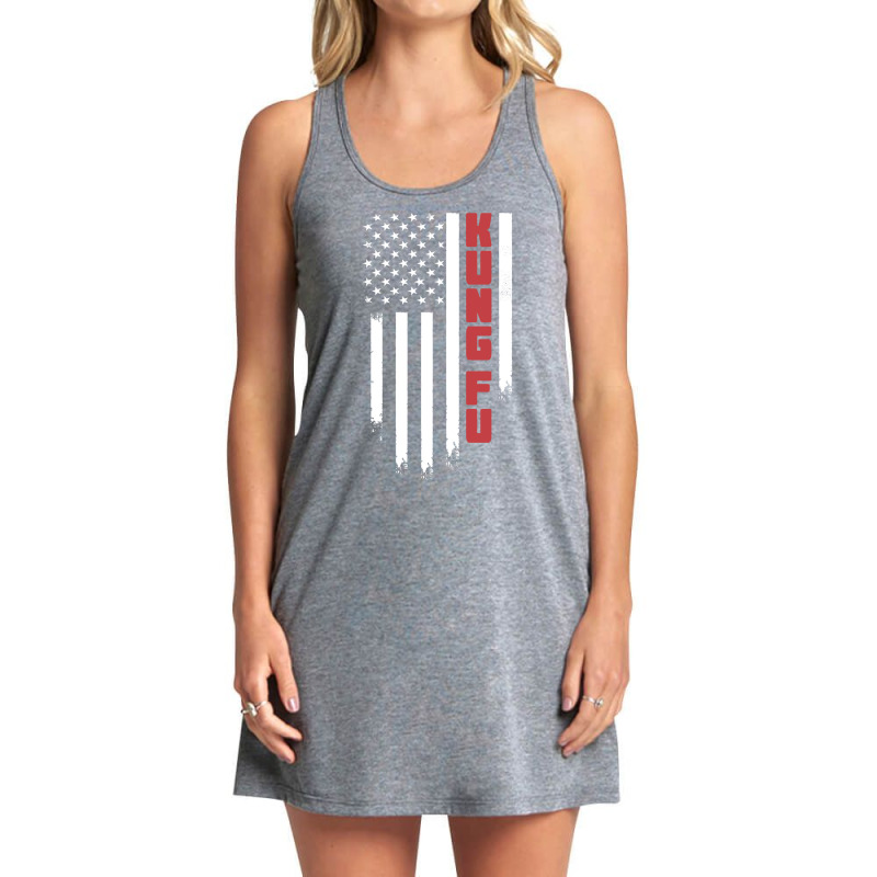 Kung Fu American Usa Flag | Kung Fu Martial Art T-shirt Tank Dress by John Phillips | Artistshot