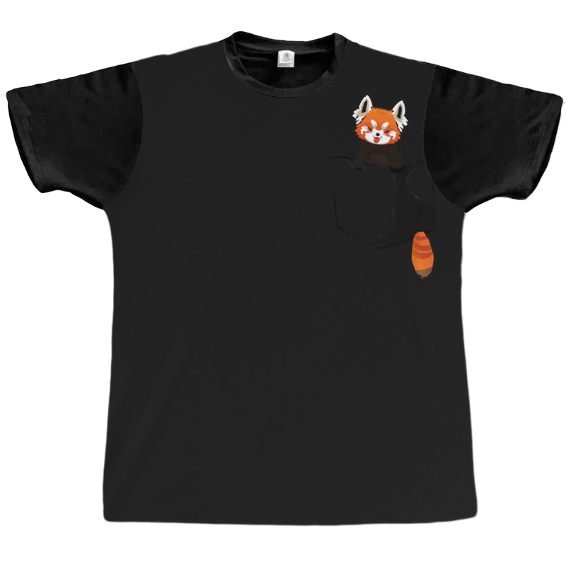 Red Panda In A Pocket Graphic T-shirt | Artistshot