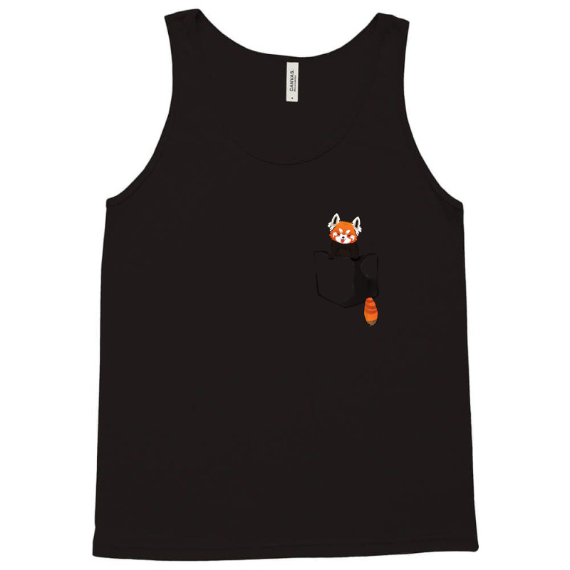 Red Panda In A Pocket Tank Top | Artistshot