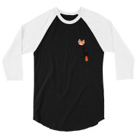 Red Panda In A Pocket 3/4 Sleeve Shirt | Artistshot