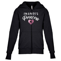 I'm A Pilot's Princess For Dark Youth Zipper Hoodie | Artistshot