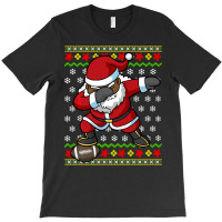 Limited Edition Football Dabbing Black African American Santa Christma T-shirt | Artistshot