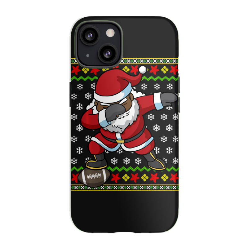 Limited Edition Football Dabbing Black African American Santa Christma Iphone 13 Case | Artistshot