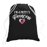 I'm A Pilot's Princess For Dark Drawstring Bags | Artistshot